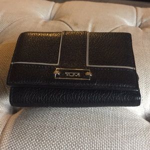 Tumi leather black wallet